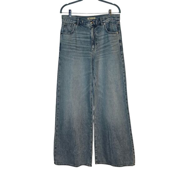 Madewell 27 Super-Wide Leg  Fit Light Wash Jeans Pre-Owned - Picture 1 of 7